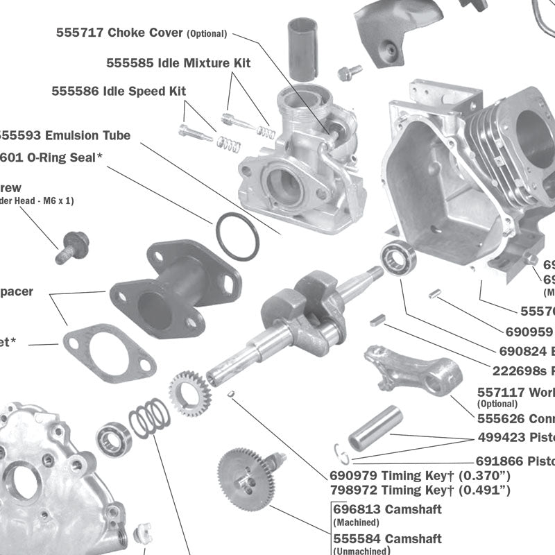 206 Engine Briggs 206 Engine Parts – Faster-Motors-WI